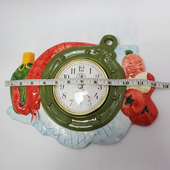 Lobster Hand Painted Fine Ceramic Ware Wall Clock United B International - Picture 3 of 12